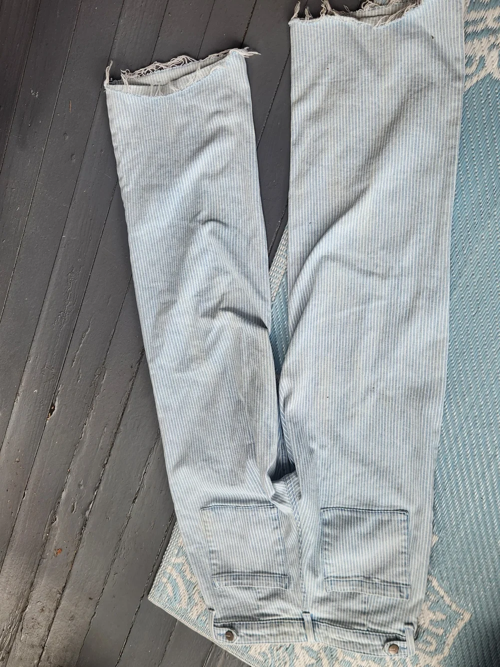 Bohme Sydney Striped Wide Leg Jeans Sz 25